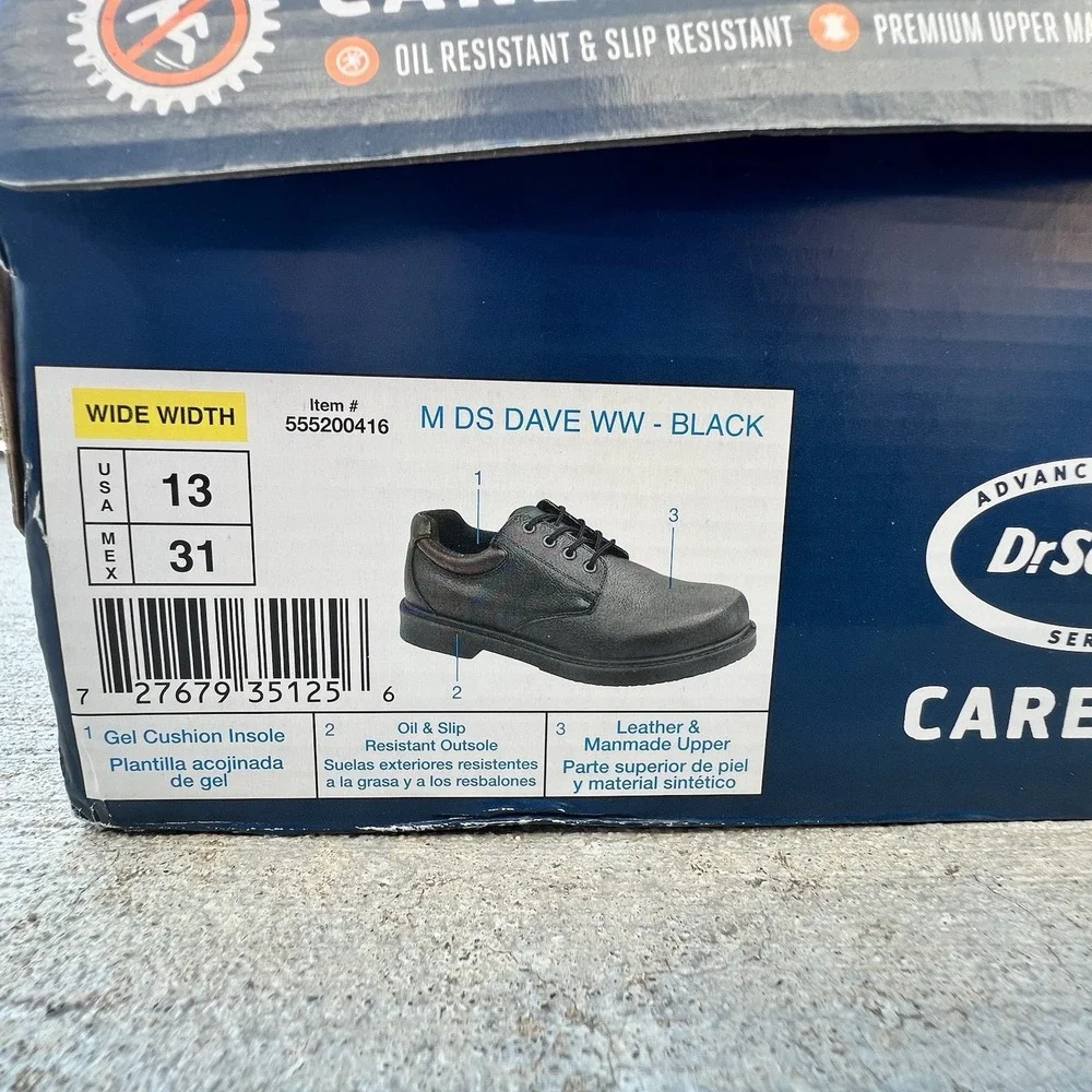 Dr. Scholl's Careers Men's 13 Wide Oil‎ Resistant Slip Resistant Leather Laced
